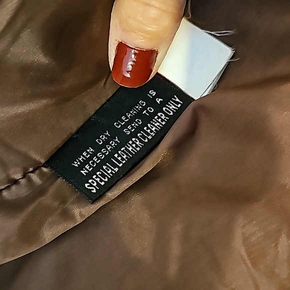 Leather coat, VINTAGE! Long leather coat. Brown. Pelle Studio. - Picture 9 of 10